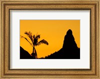 Framed Sunset over Glass House Mountains, Sunshine Coast, Queensland, Australia