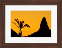 Framed Sunset over Glass House Mountains, Sunshine Coast, Queensland, Australia