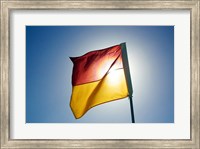 Framed Surf Lifesaving Flag, Queensland, Australia