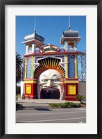 Framed Entrance Gate to Luna Park, St Kilda, Melbourne, Victoria, Australia