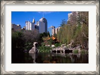 Framed Chinese Garden, Darling Harbor, Sydney, Australia