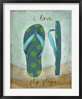 I Love Flip-flops Framed Print