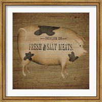 Framed Pig Sign