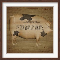 Framed Pig Sign