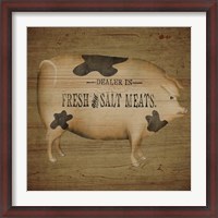 Framed Pig Sign