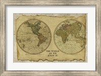 Framed Antique Map I