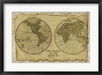 Framed Antique Map I