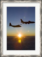 Framed MC-130H Combat Talon II Being Refueled by a KC-135R Stratotanker at Sunset