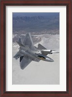Framed Two F-22 Raptors over New Mexico (vertical)