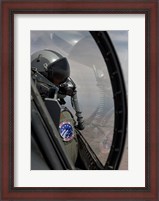 Framed F-16 Pilot Checks Position of his Wingman