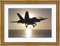 Framed F/A-18F Super Hornet in the Morning Sun over the Arabian Sea