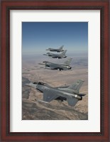 Framed Four F-16's on a Training Mission