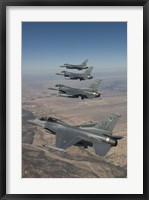 Framed Four F-16's on a Training Mission
