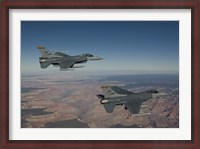 Framed Pair of F-16's near the Grand Canyon, Arizona