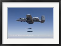 Framed A-10C Thunderbolt Releases Two GBU-12 Laser Guided Bombs