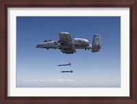Framed A-10C Thunderbolt Releases Two GBU-12 Laser Guided Bombs