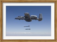 Framed A-10C Thunderbolt Releases Two GBU-12 Laser Guided Bombs