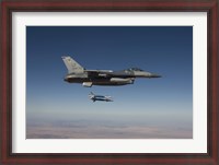 Framed F-16 Fighting Falcon Releases two GBU-12's