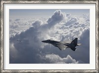 Framed F-15 Eagle Fires an AIM-9X Missile
