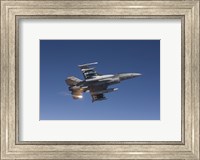 Framed F-16 Fighting Falcon Releases a Flare