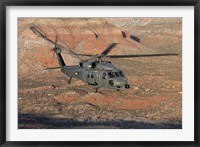 Framed HH-60G Pave Hawk Flies a Low Level Route in New Mexico Mountains