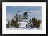 Framed HH-60G Pave Hawk Flies Low in New Mexico