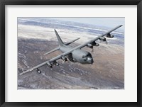 Framed MC-130 Aircraft Manuevers over New Mexico