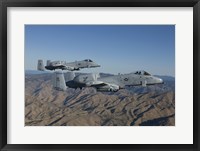 Framed Two A-10 Thunderbolt's Fly over Central Idaho