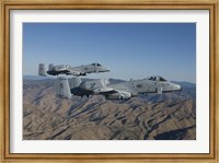 Framed Two A-10 Thunderbolt's Fly over Central Idaho