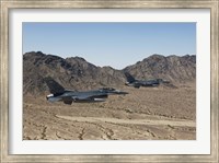 Framed Two F-16's with the Arizona Mountains