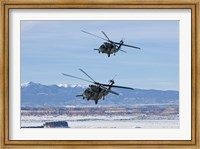 Framed Two HH-60G Pave Hawk's over New Mexico