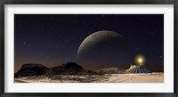 Framed Futuristic Space Scene Inspired by the Novel, The City and The Stars