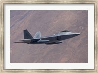 Framed F-22 Raptor on a Training Mission