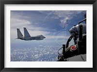 Framed F-15 Eagle Pilot with his Wingman