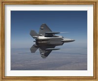 Framed F-22 Raptor Maneuvers over New Mexico