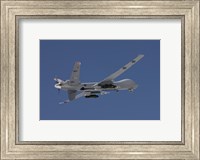 Framed MQ-9 Reaper in the Blue Skies of New Mexico