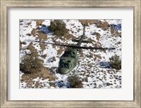 Framed UH-1N Twin Huey over Kirtland Air Force Base, New Mexico