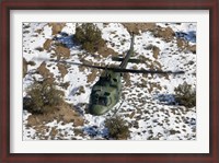 Framed UH-1N Twin Huey over Kirtland Air Force Base, New Mexico