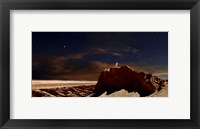 Framed Artist's Depiction of a Lone Astronaut on Another Planet