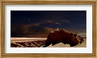 Framed Artist's Depiction of a Lone Astronaut on Another Planet