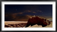 Framed Artist's Depiction of a Lone Astronaut on Another Planet