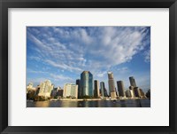 Framed Australia, Queensland, Brisbane River, City Skyline