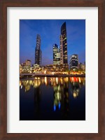 Framed Australia, Victoria, City Skyline, Bridge, Yarra River