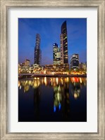 Framed Australia, Victoria, City Skyline, Bridge, Yarra River