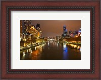 Framed Australia, Victoria, Melbourne, Yarra River, City Skyline