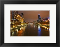 Framed Australia, Victoria, Melbourne, Yarra River, City Skyline