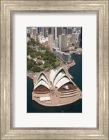 Framed Sydney Opera House, Botanic Gardens, Sydney, Australia