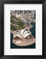 Framed Sydney Opera House, Botanic Gardens, Sydney, Australia