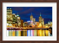 Framed Nighttime View, Melbourne, Australia
