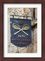 Framed Sign for Royal Tennis Court (1875), Tasmania, Australia